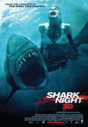 鲨鱼惊魂夜3D海报