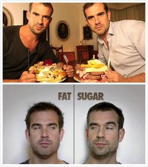 高糖VS高脂肪海报